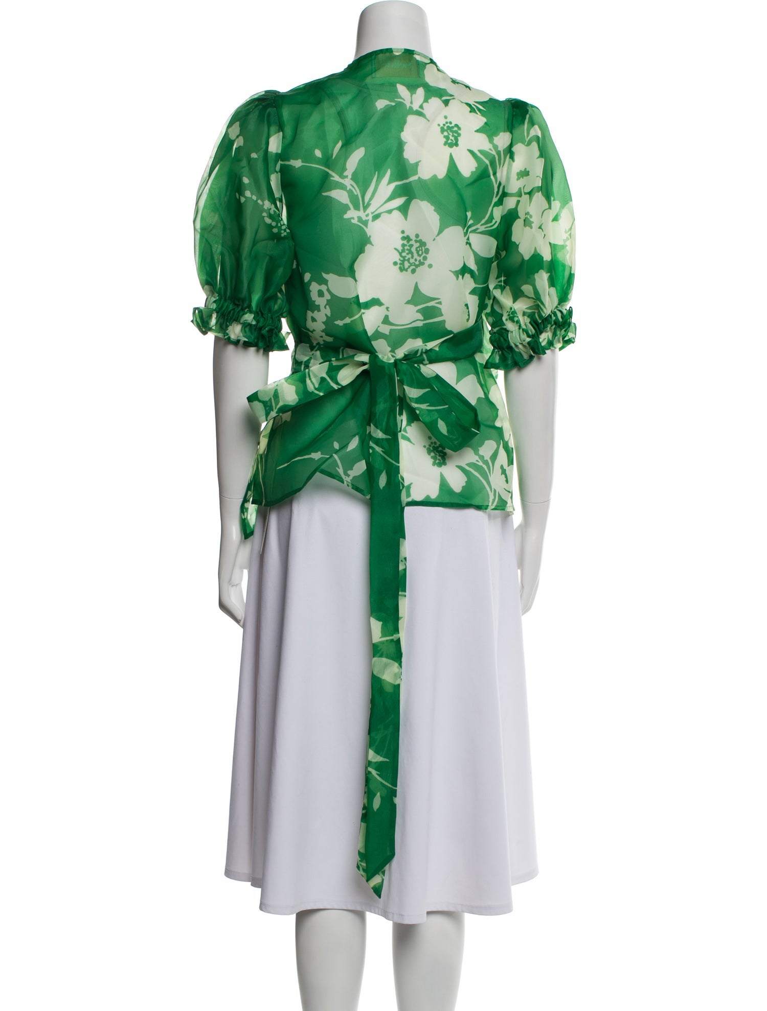 Selkie Floral Print V-Neck Top