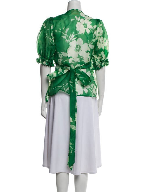 Selkie Floral Print V-Neck Top