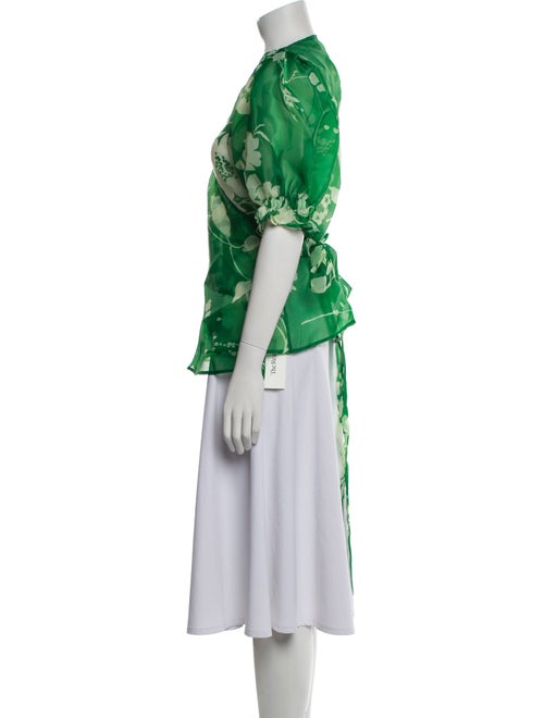 Selkie Floral Print V-Neck Top