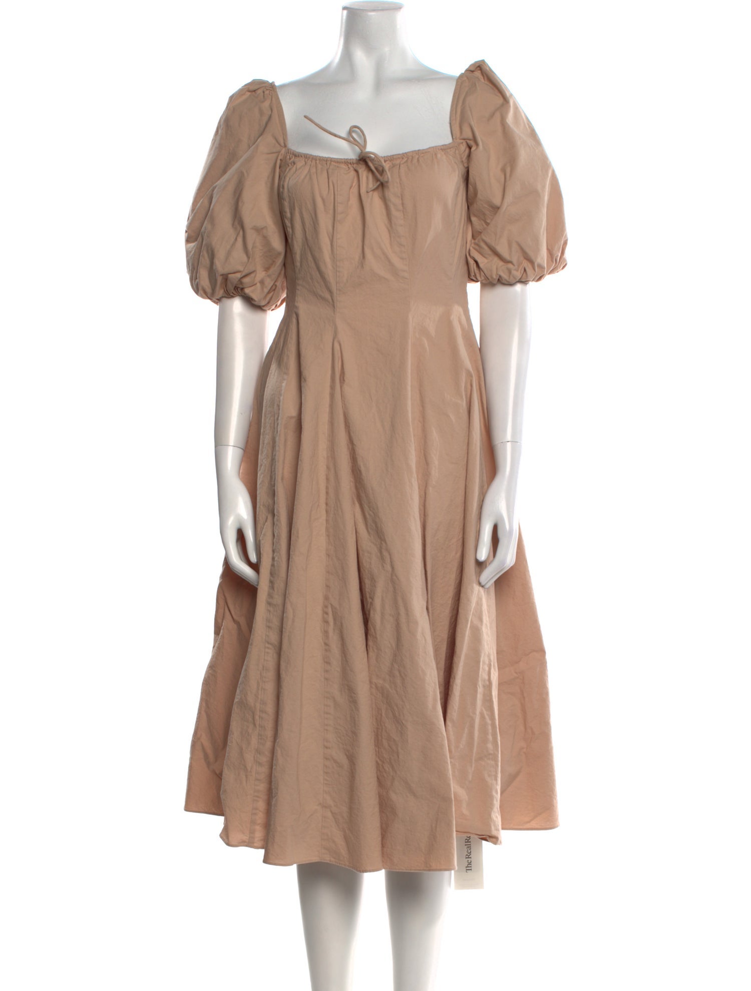 Selkie Square Neckline Midi Length Dress