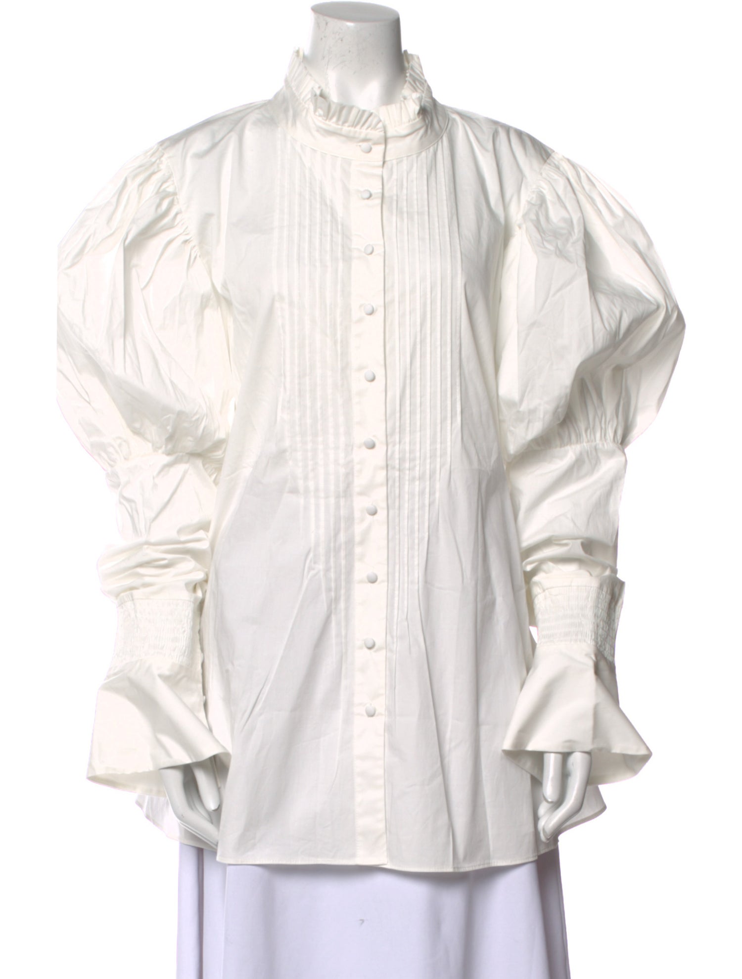 Selkie Mock Neck Long Sleeve Button-Up Top w/ Tags