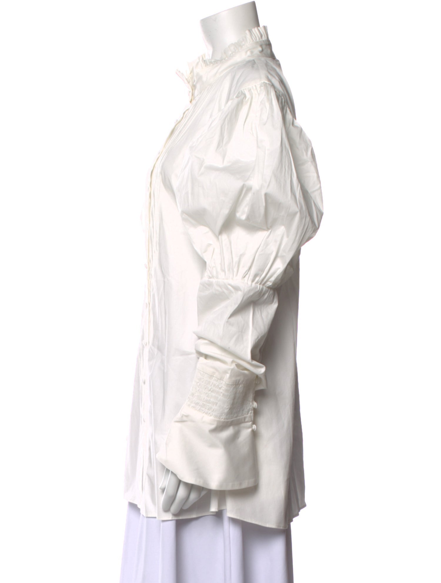 Selkie Mock Neck Long Sleeve Button-Up Top w/ Tags