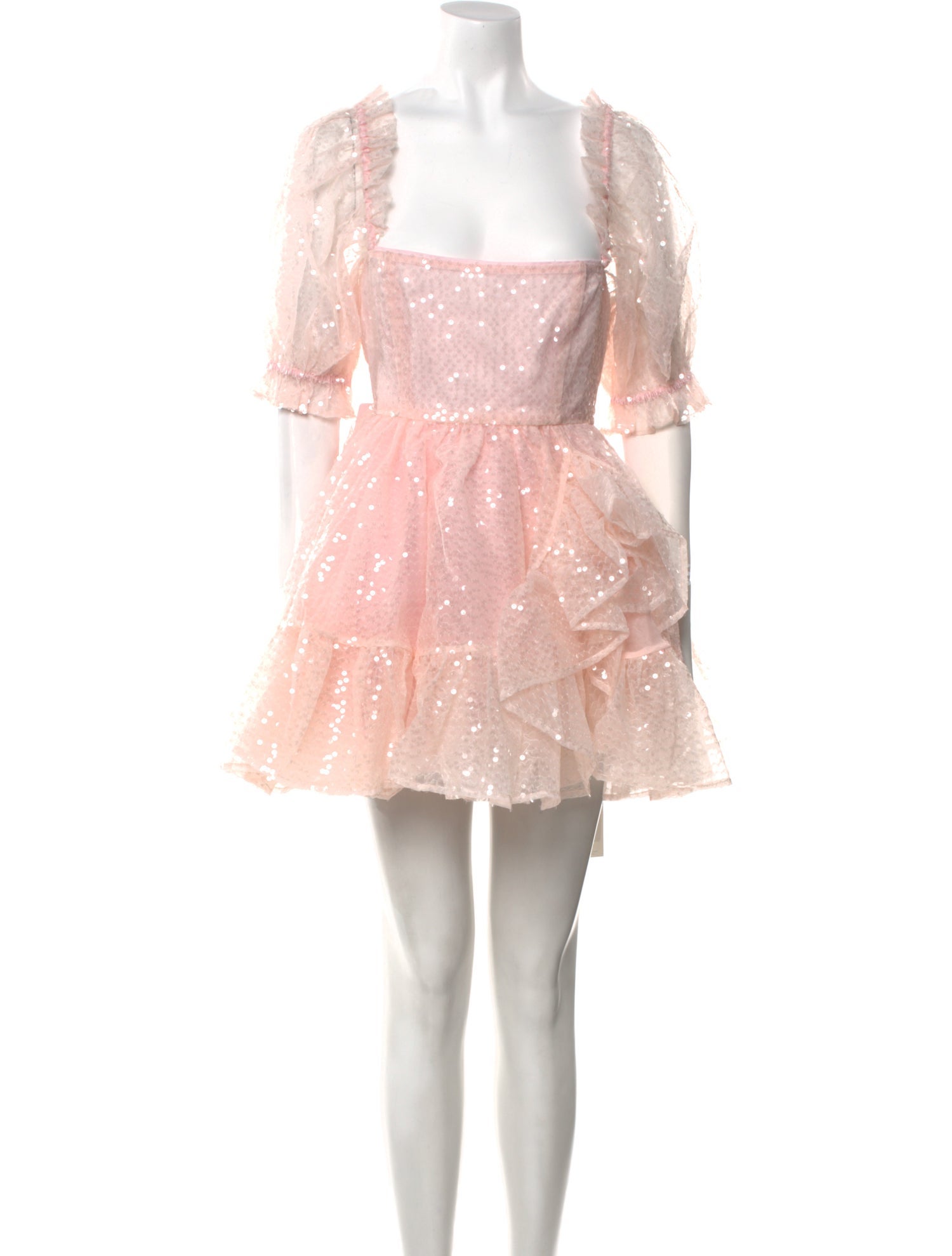 Selkie Square Neckline Mini Dress