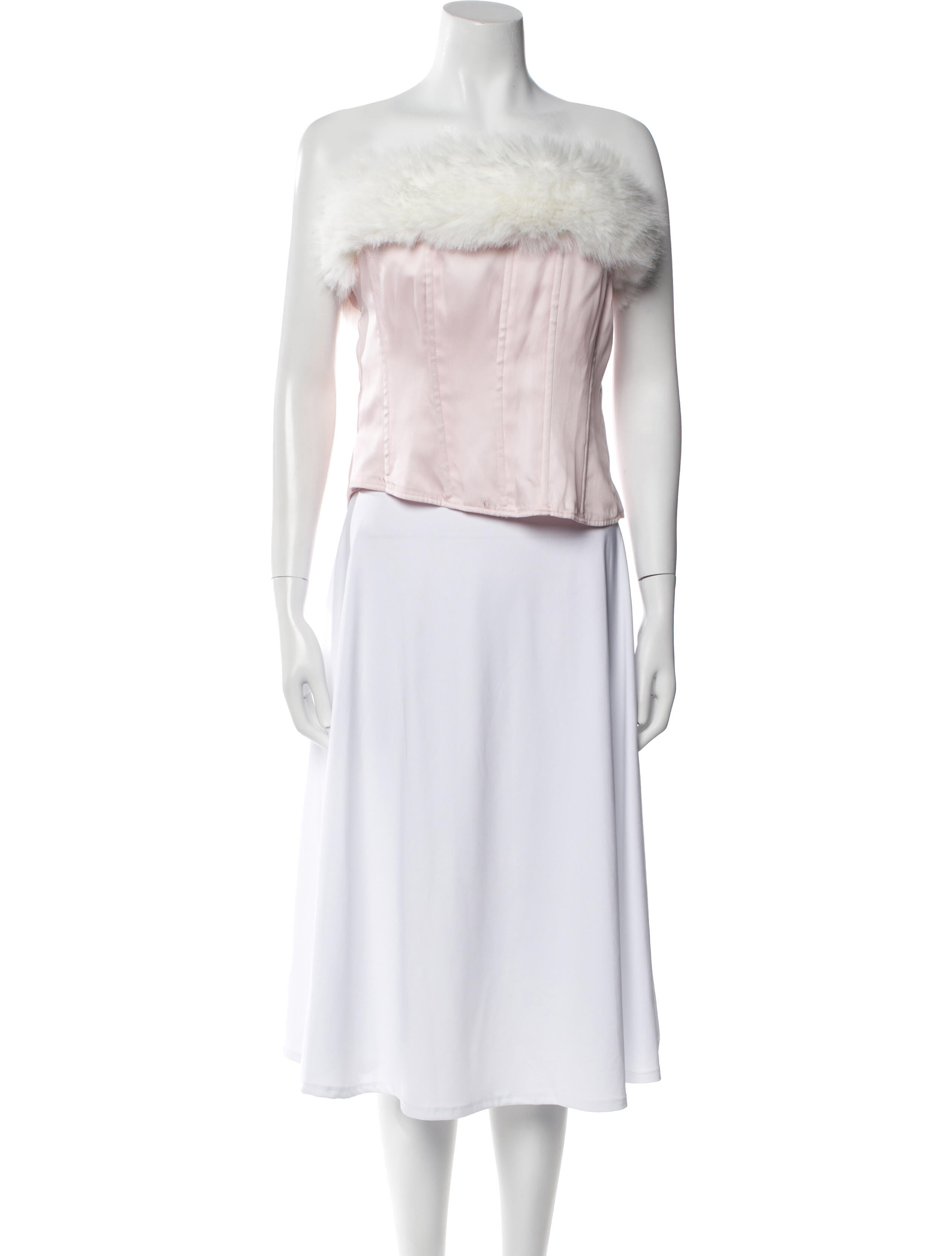 Selkie Strapless Three-Quarter Sleeve Crop Top