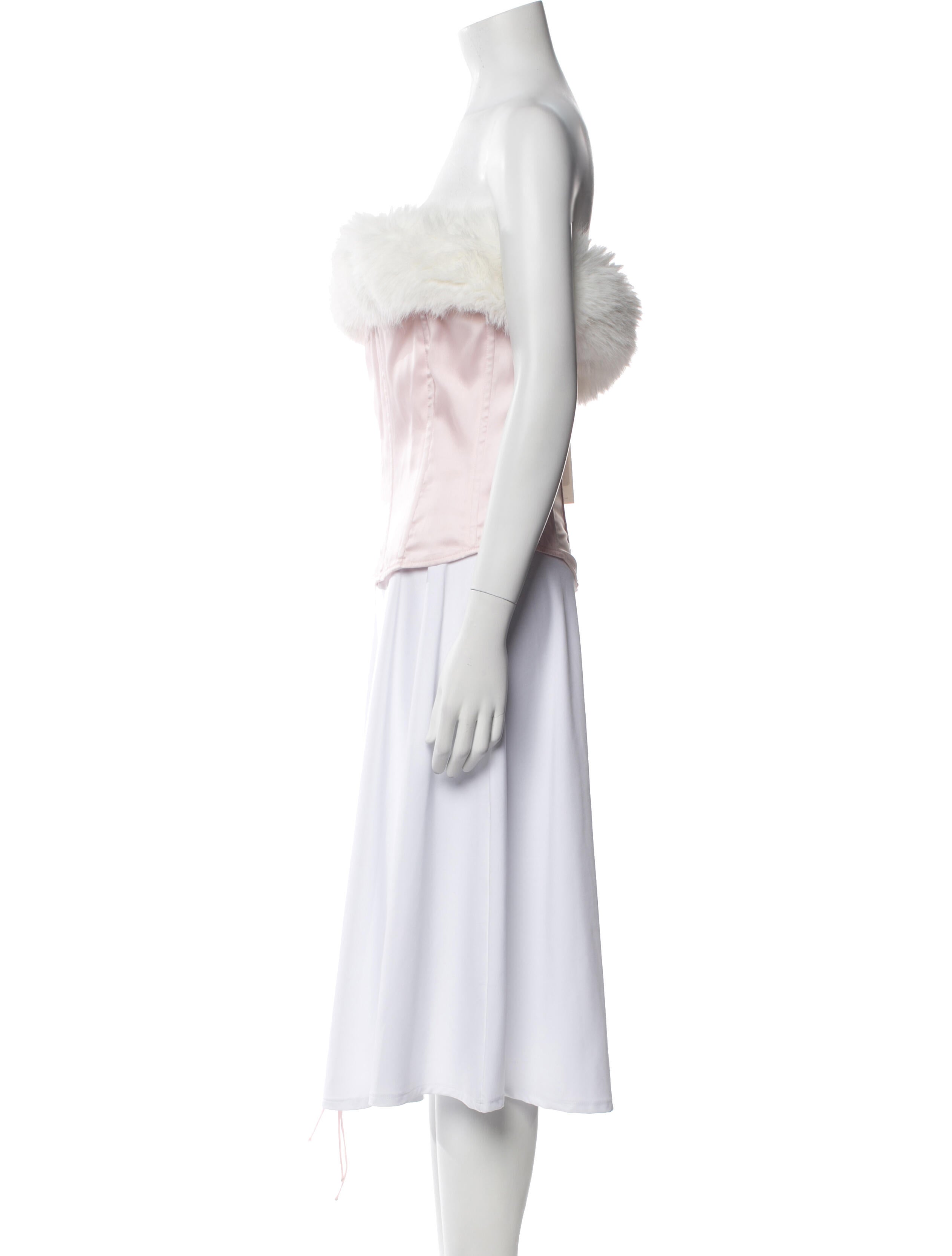 Selkie Strapless Three-Quarter Sleeve Crop Top