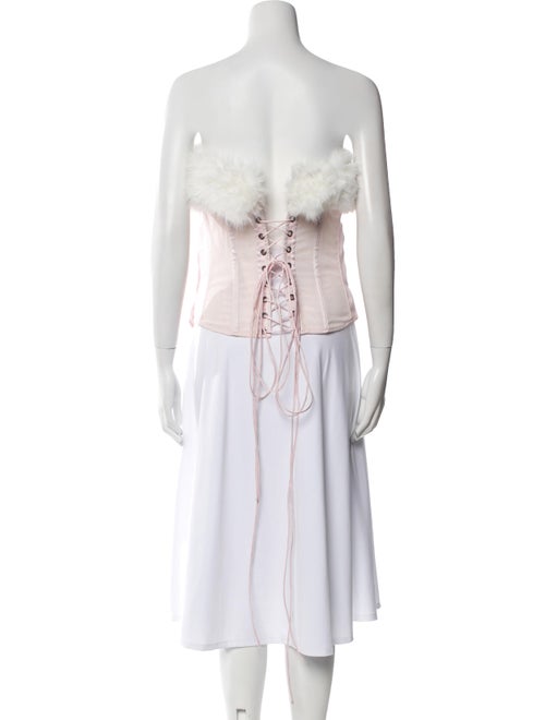 Selkie Strapless Three-Quarter Sleeve Crop Top