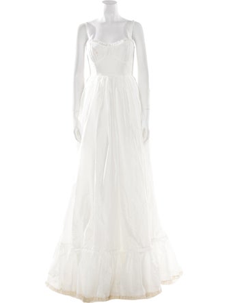 Selkie Square Neckline Long Dress