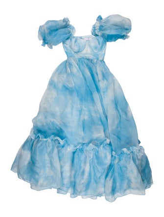 Selkie Tie-Dye Print Long Dress