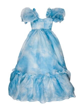 Selkie Tie-Dye Print Long Dress