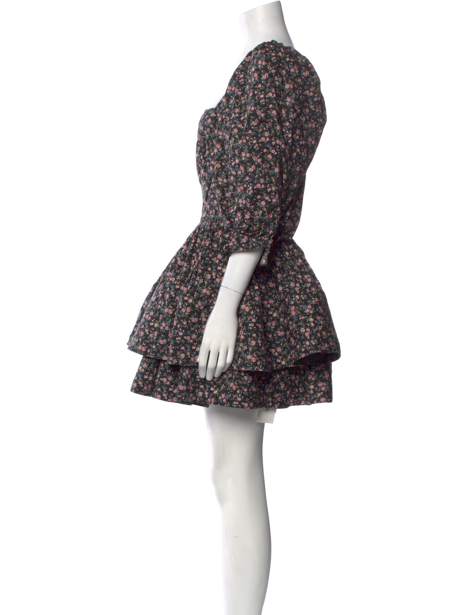 Selkie Floral Print Mini Dress