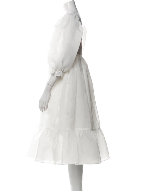 Selkie Square Neckline Midi Length Dress