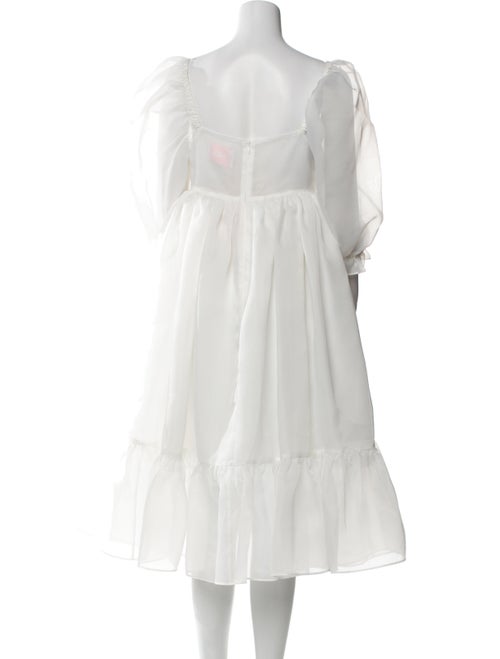 Selkie Square Neckline Midi Length Dress