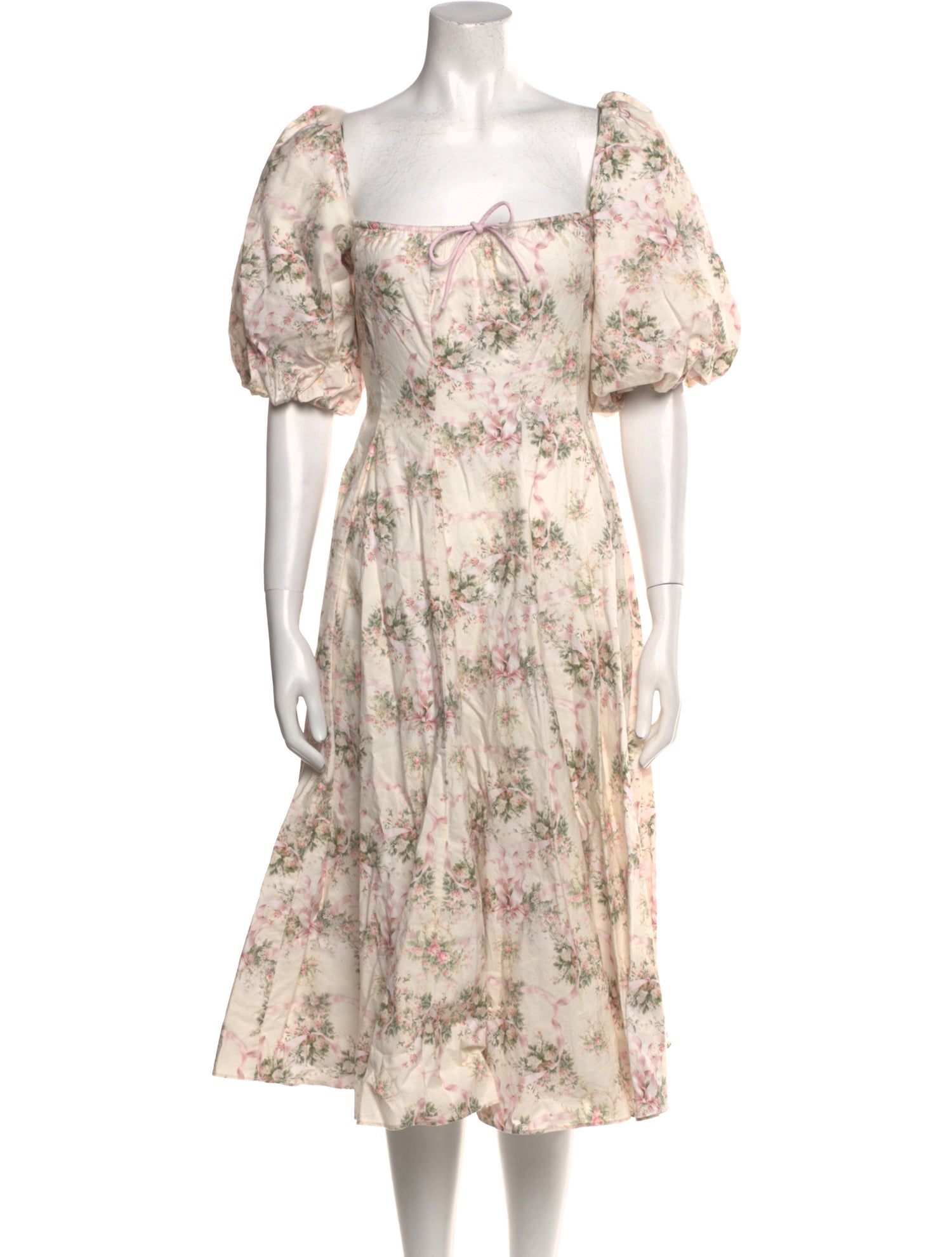 Selkie Floral Print Midi Length Dress