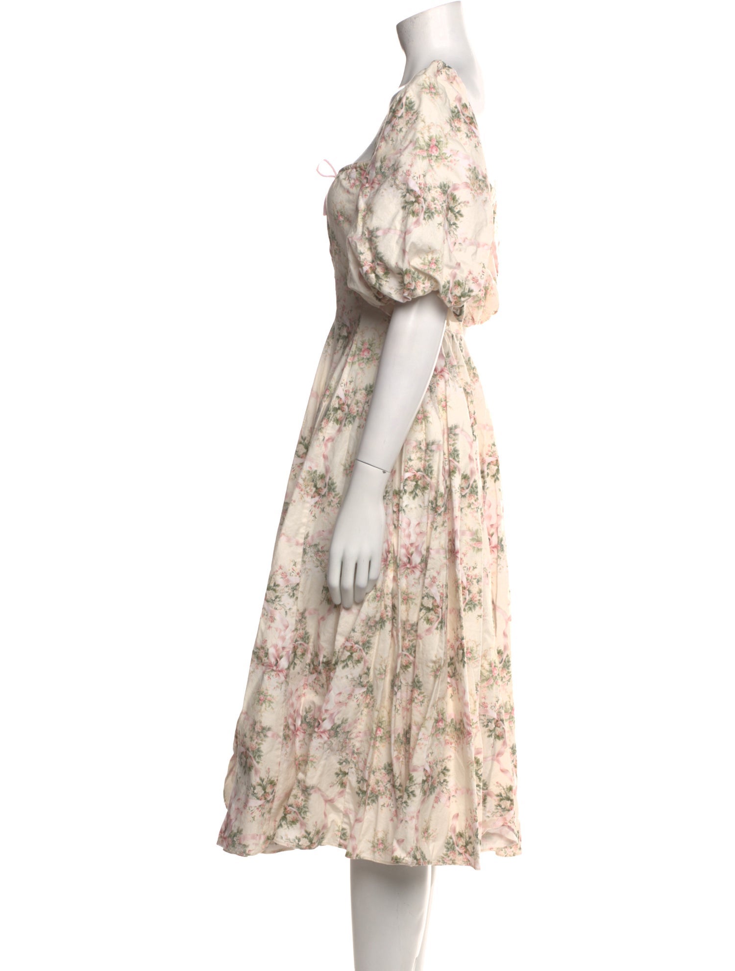 Selkie Floral Print Midi Length Dress