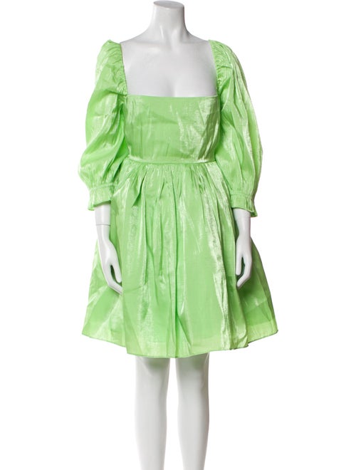 Selkie Square Neckline Knee-Length Dress