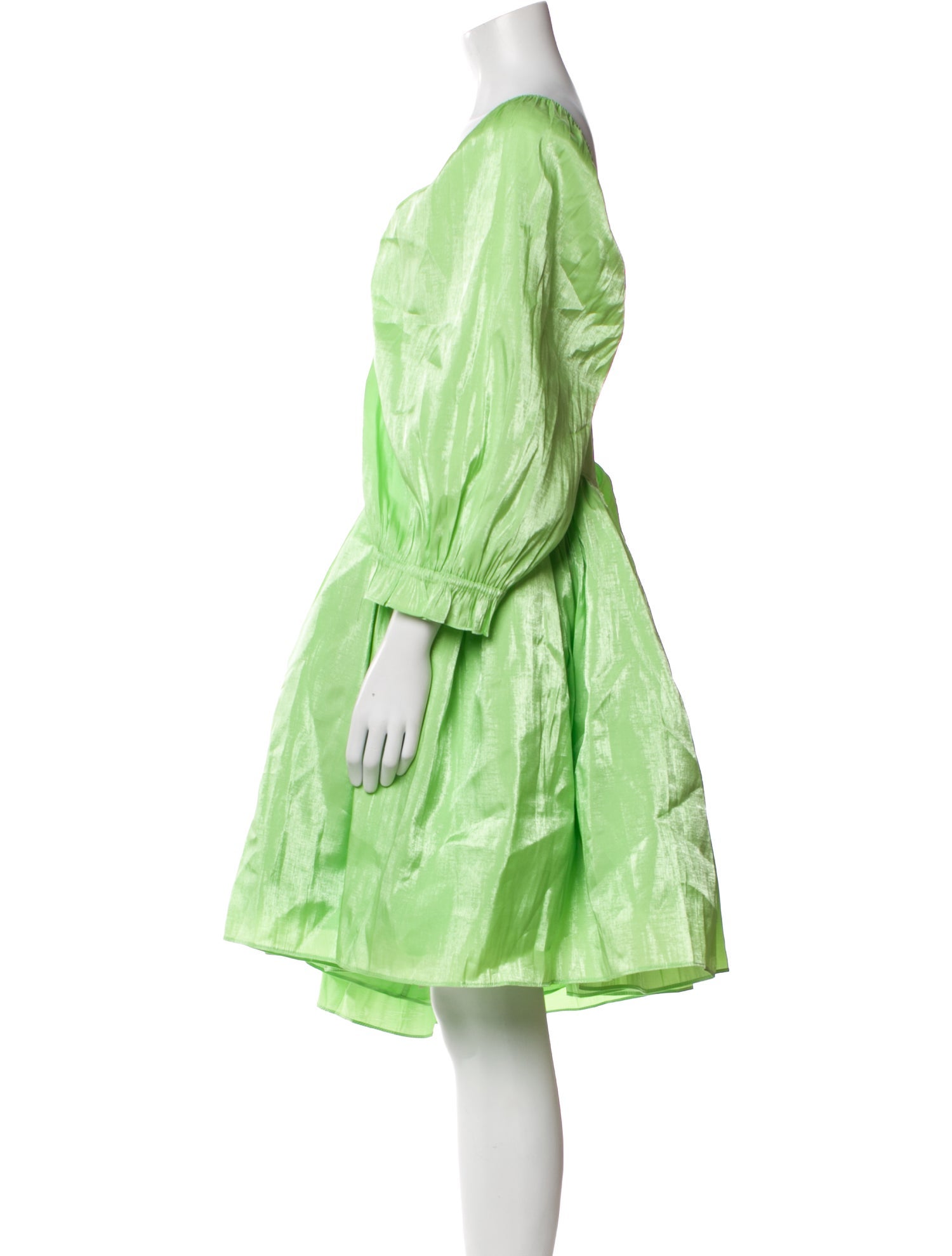 Selkie Square Neckline Knee-Length Dress