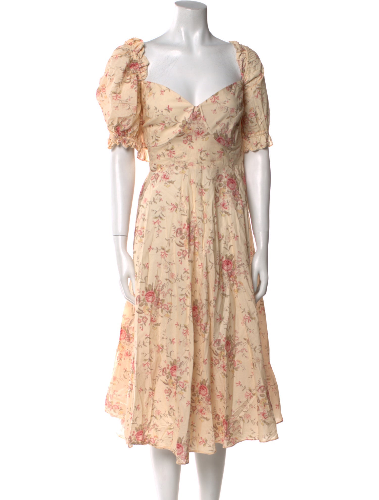 Selkie Floral Print Midi Length Dress