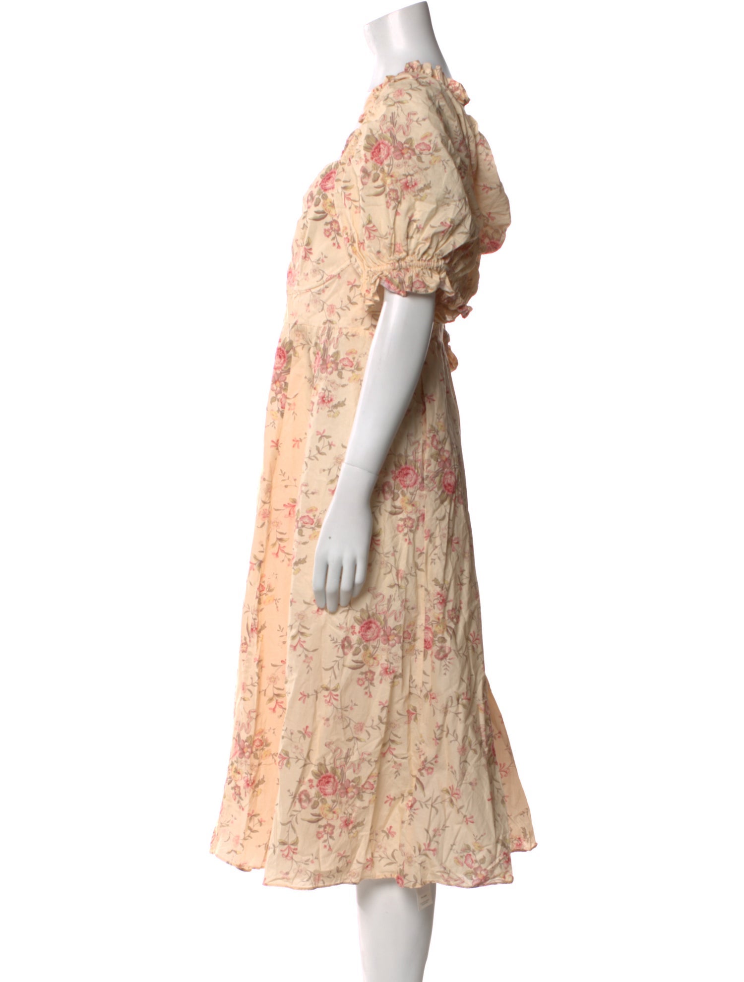 Selkie Floral Print Midi Length Dress