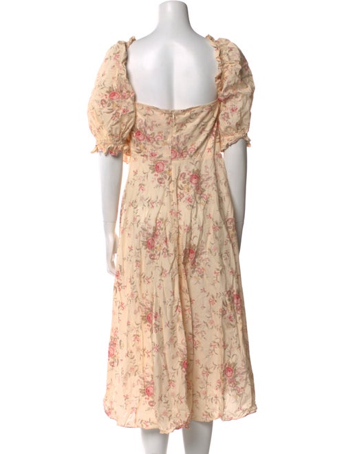 Selkie Floral Print Midi Length Dress