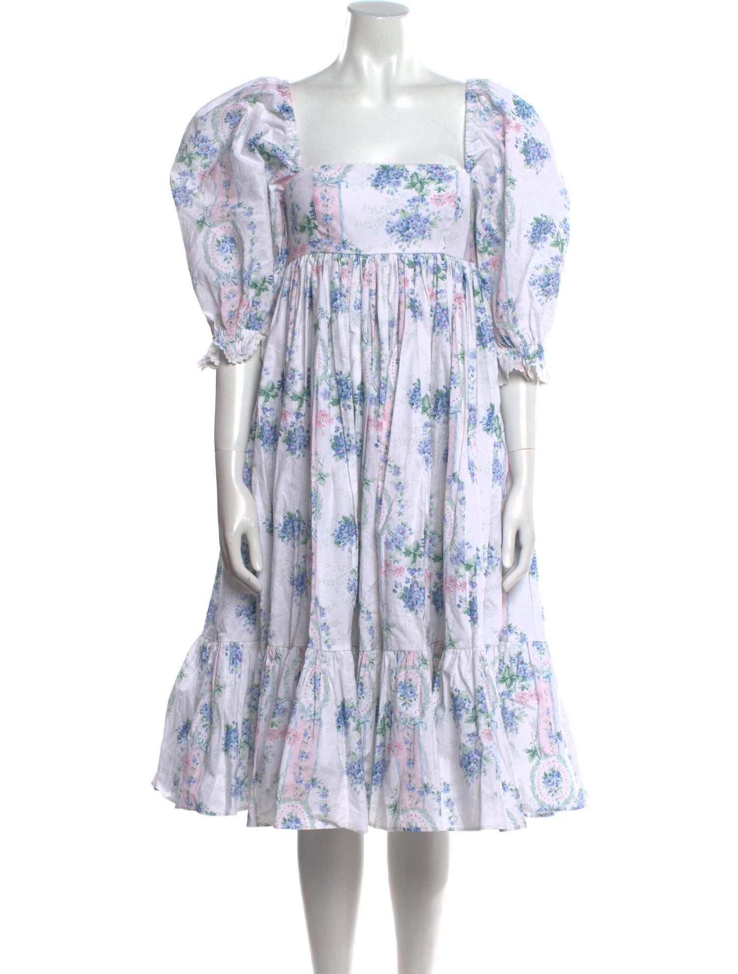 Selkie Floral Print Midi Length Dress