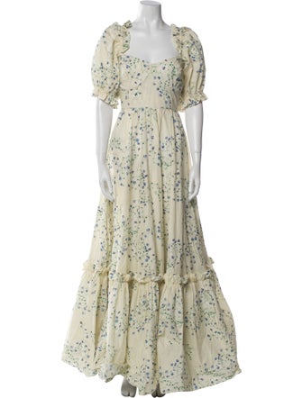 Selkie Floral Print Long Dress