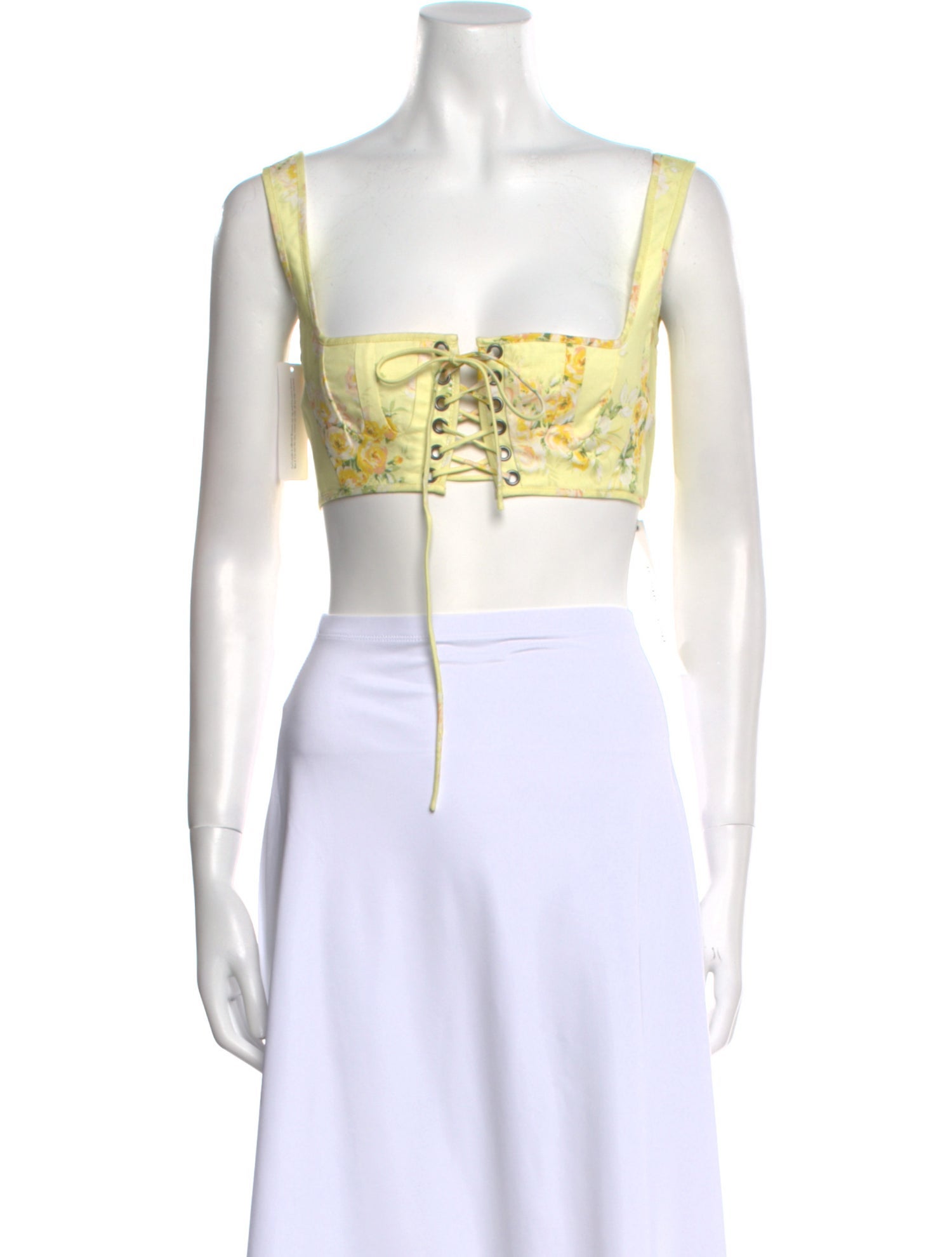 Selkie Printed Square Neckline Crop Top w/ Tags