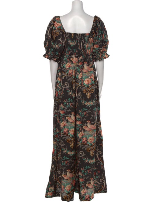 Selkie Floral Print Square Neckline Jumpsuit