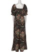 Selkie Floral Print Square Neckline Jumpsuit