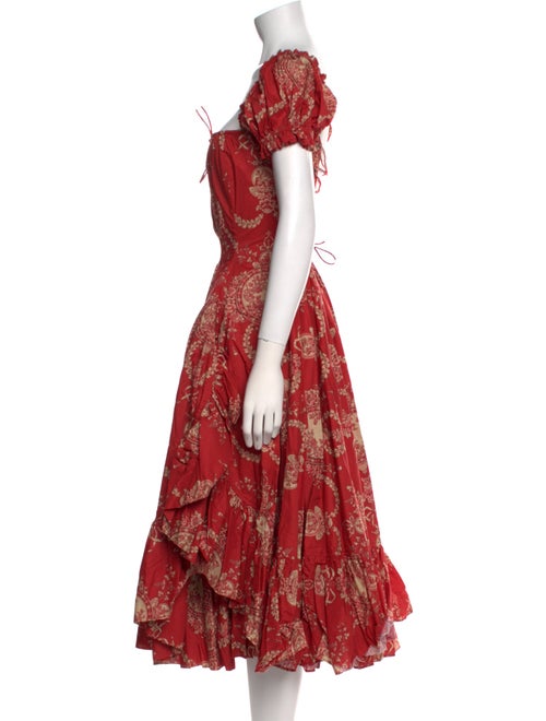 Selkie Floral Print Midi Length Dress