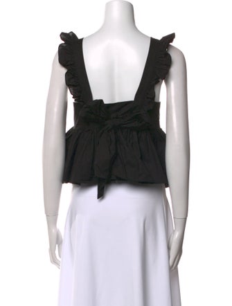 Selkie Square Neckline Sleeveless Crop Top