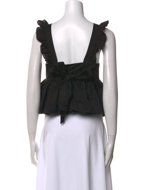 Selkie Square Neckline Sleeveless Crop Top