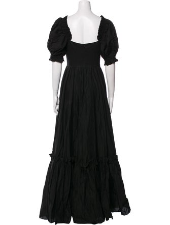 Selkie Square Neckline Long Dress