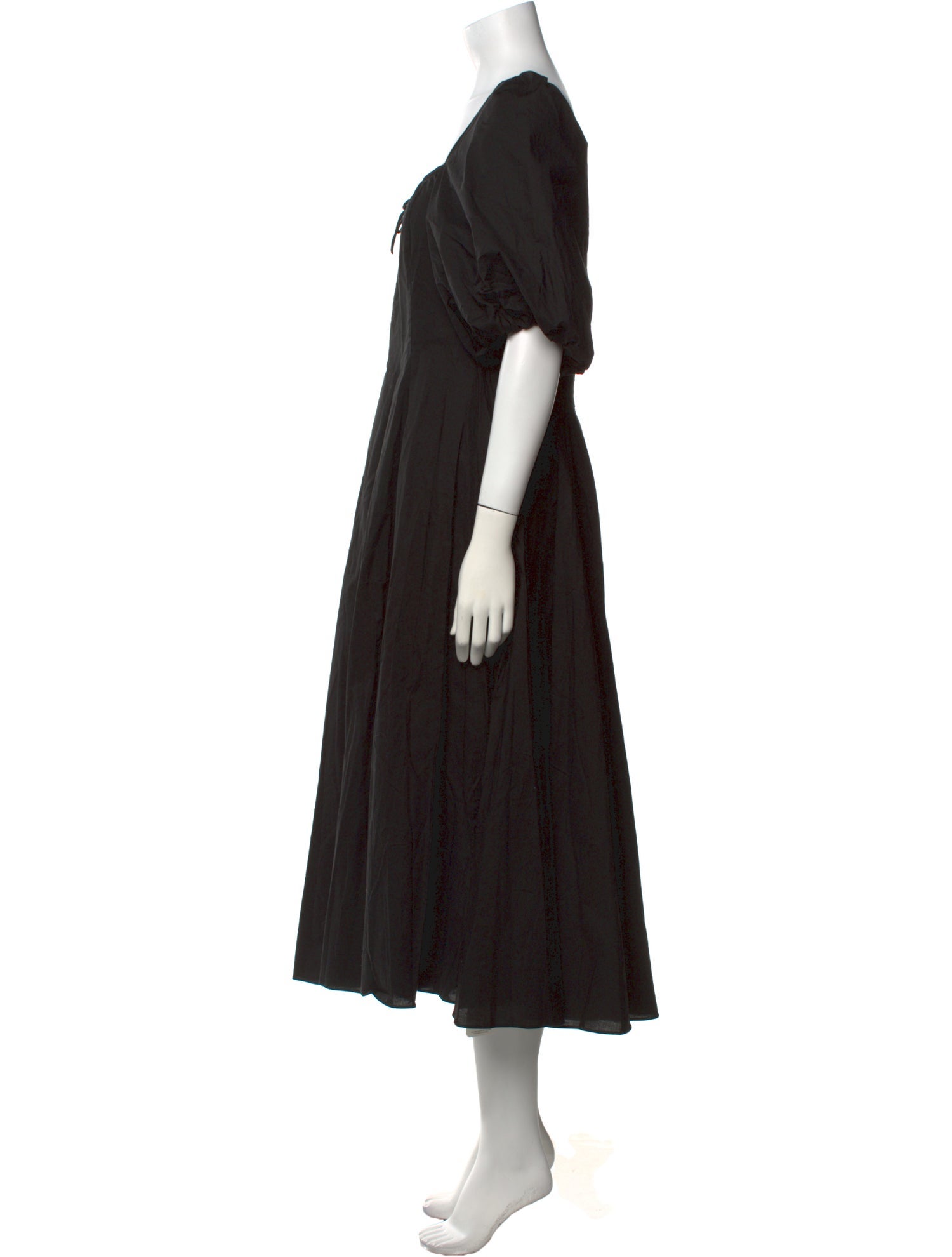 Selkie Square Neckline Midi Length Dress