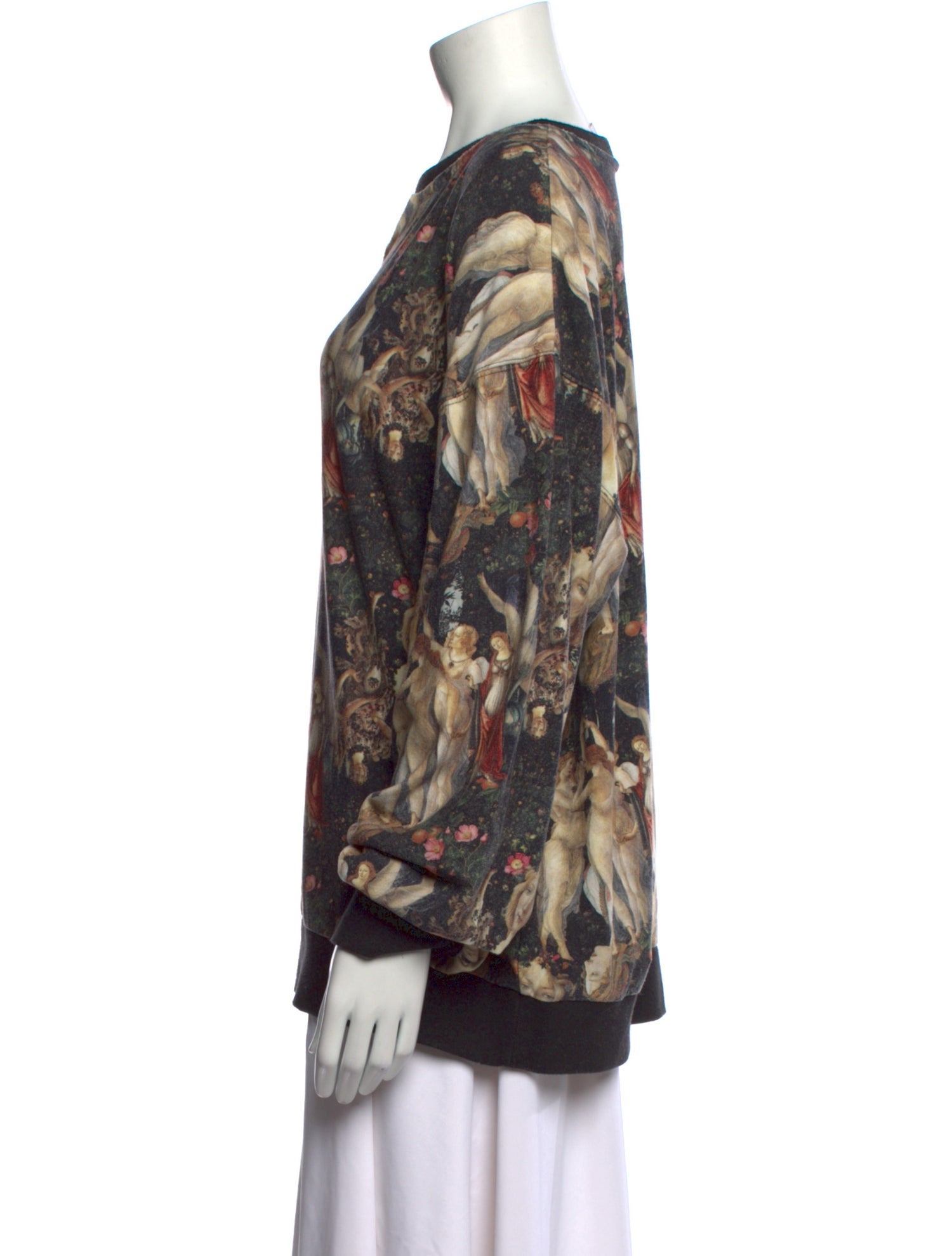 Selkie Floral Print Bateau Neckline Sweatshirt