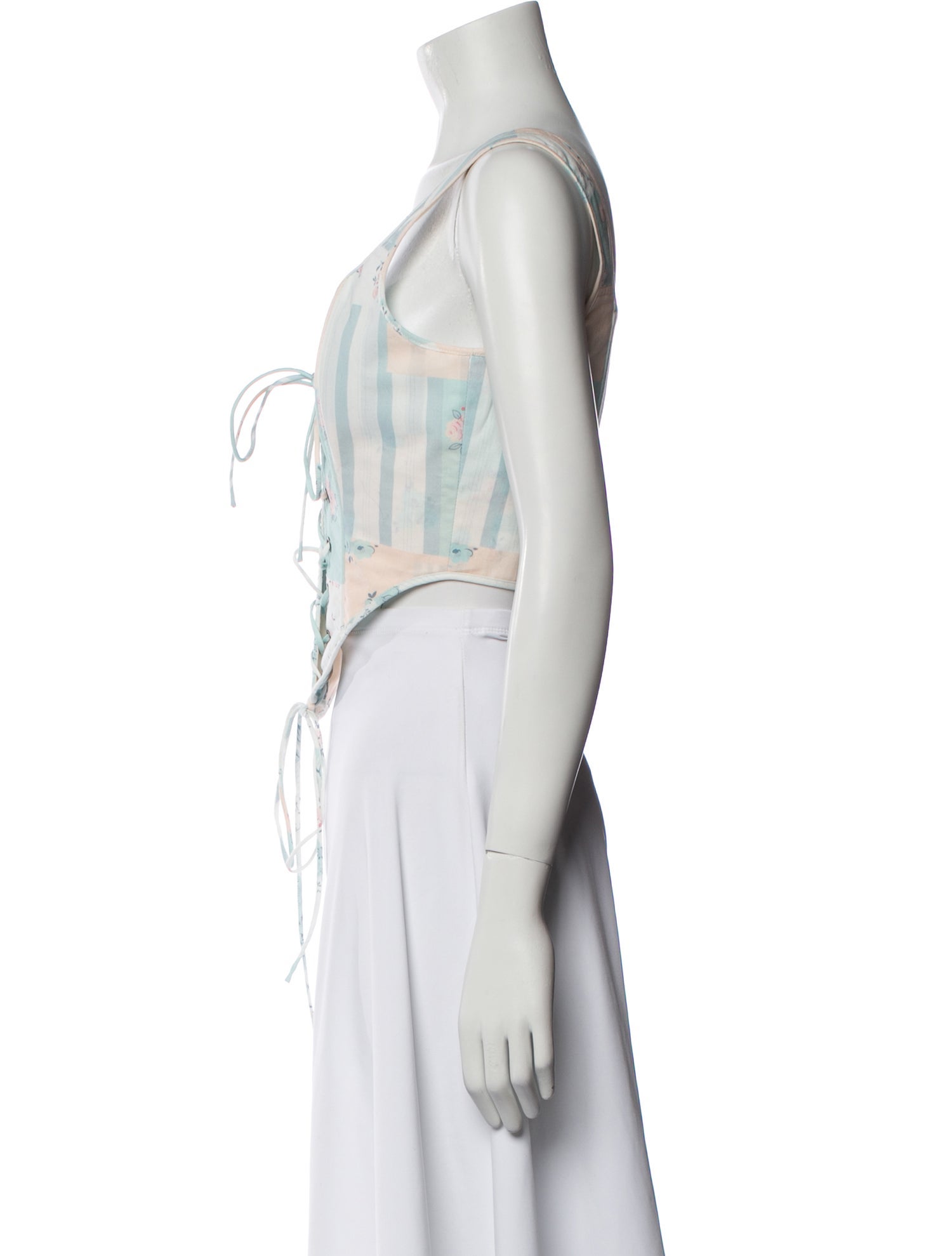 Selkie Floral Print Scoop Neck Crop Top