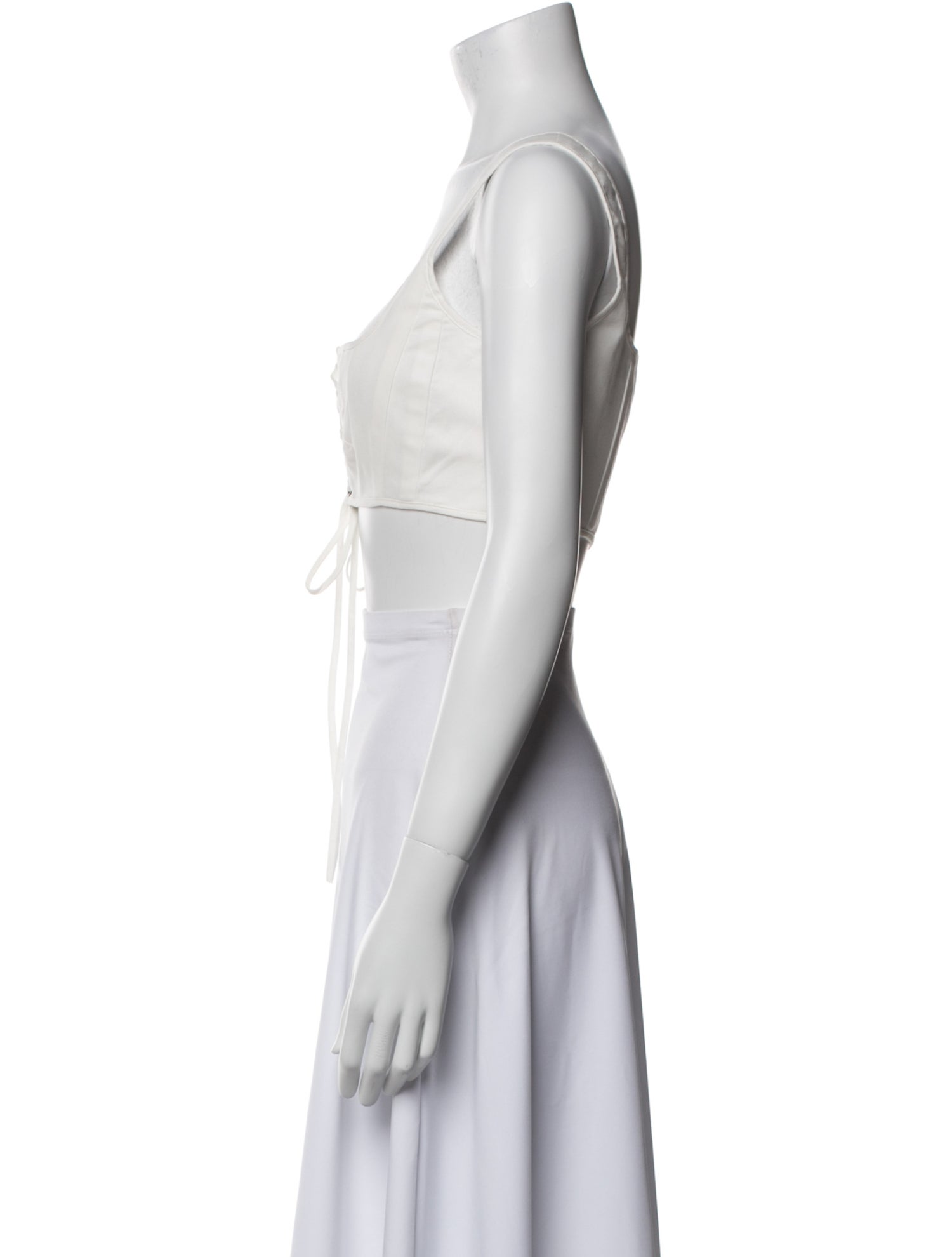 Selkie Square Neckline Sleeveless Crop Top