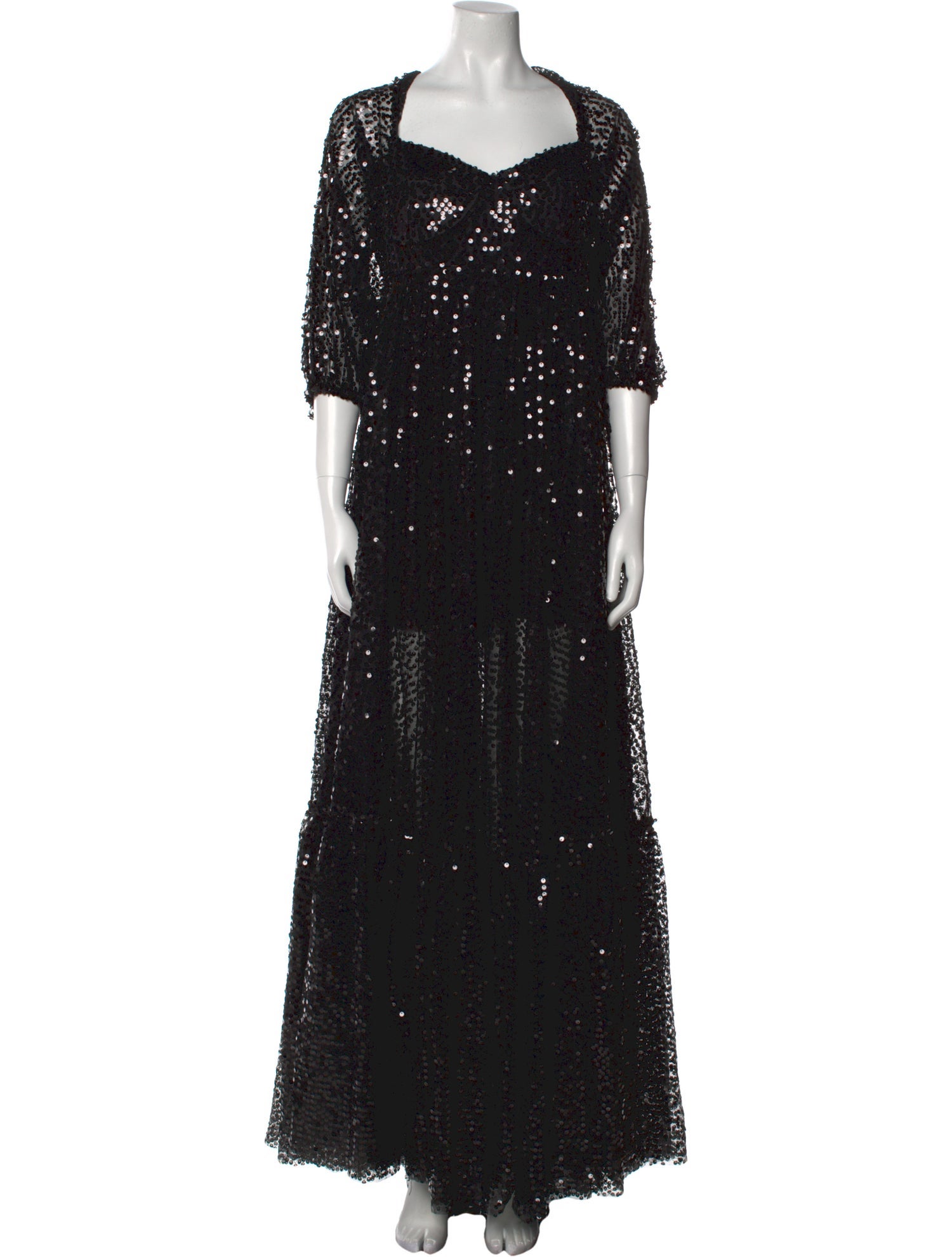 Selkie Square Neckline Long Dress