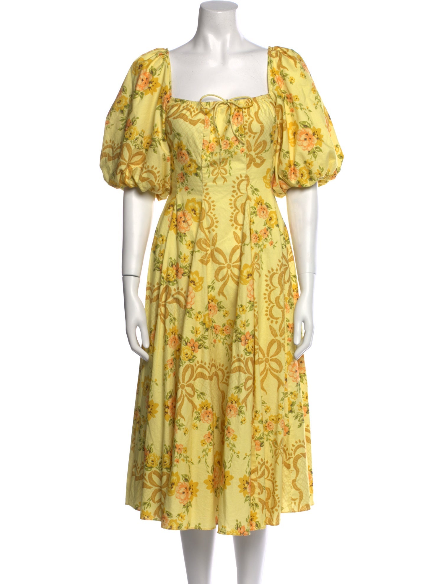 Selkie Floral Print Midi Length Dress