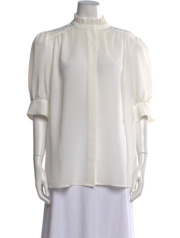 Pre-owned Selkie Three-quarter Sleeve Blouse In White