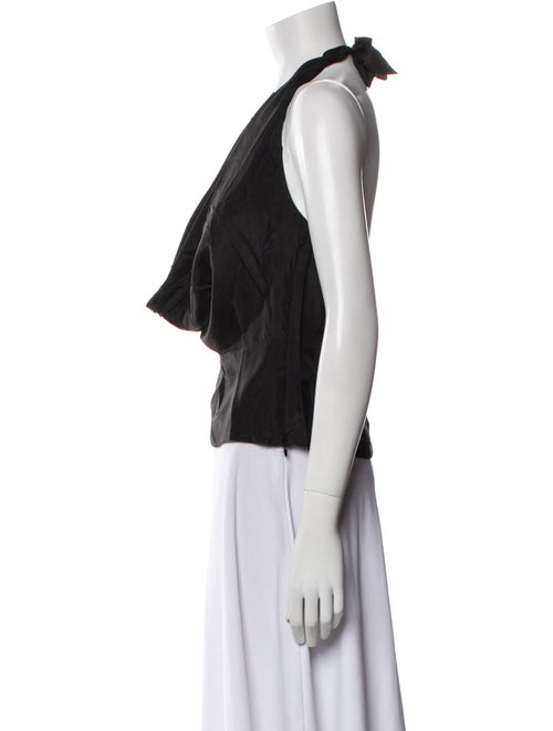 Reformation x Laura Harrier Silk Cowl Neck Crop Top