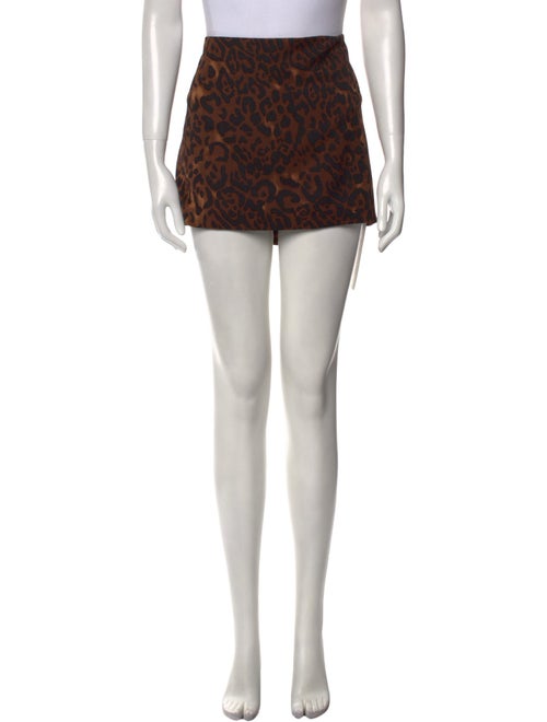Reformation x Laura Harrier Animal Print Mini Skirt