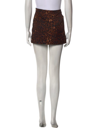 Reformation x Laura Harrier Animal Print Mini Skirt