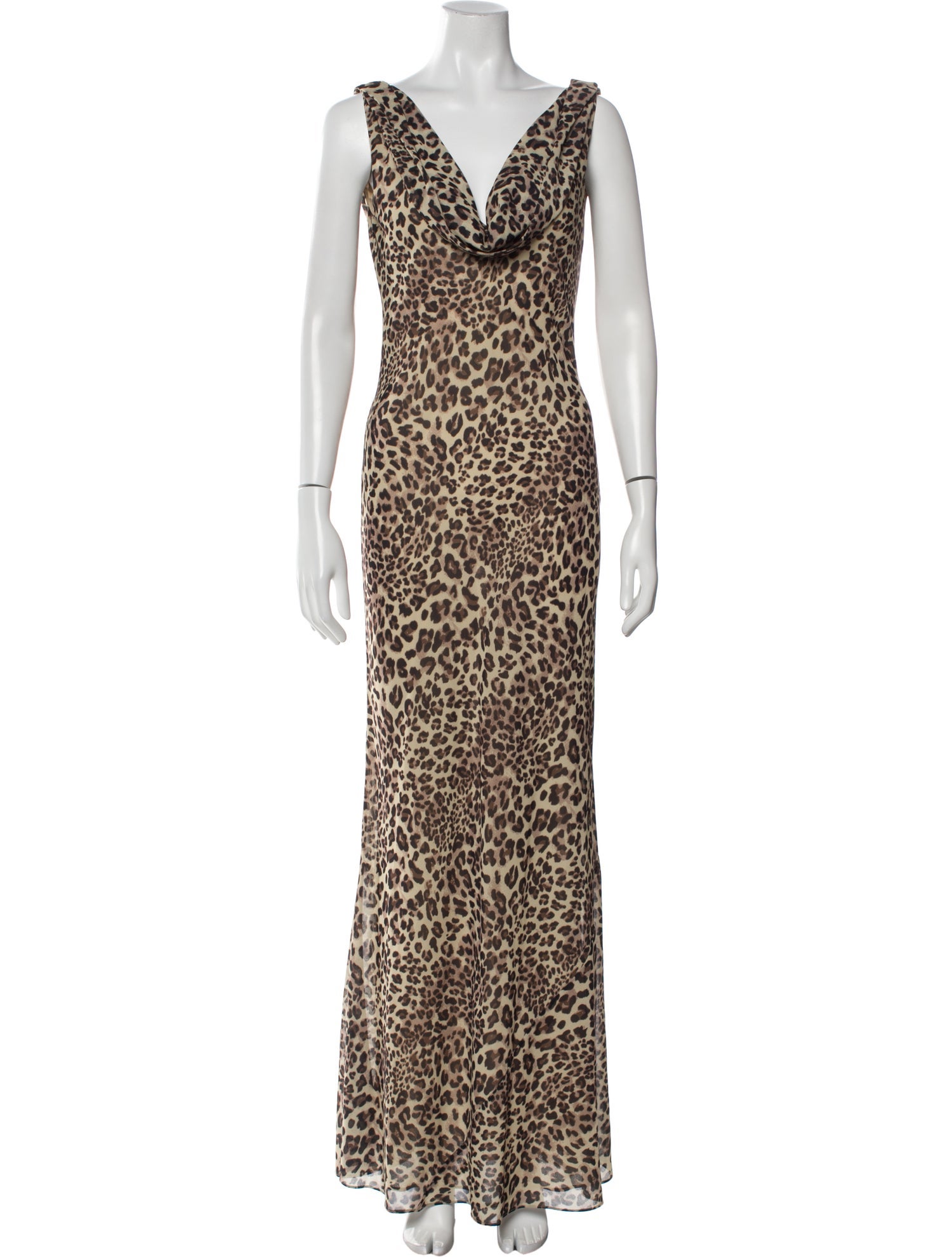 Reformation x Laura Harrier Animal Print Long Dress