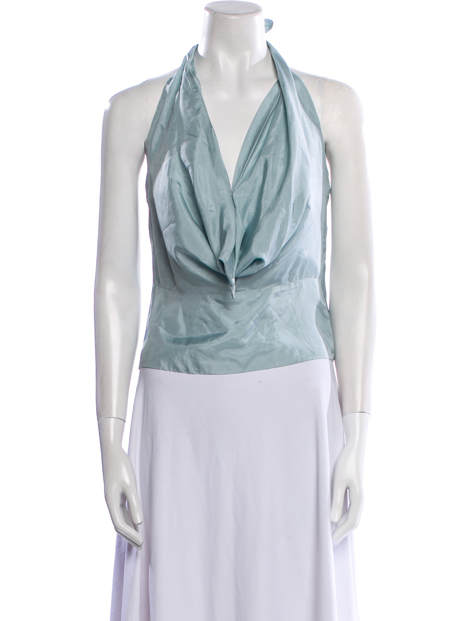 Reformation x Laura Harrier Silk Cowl Neck Top