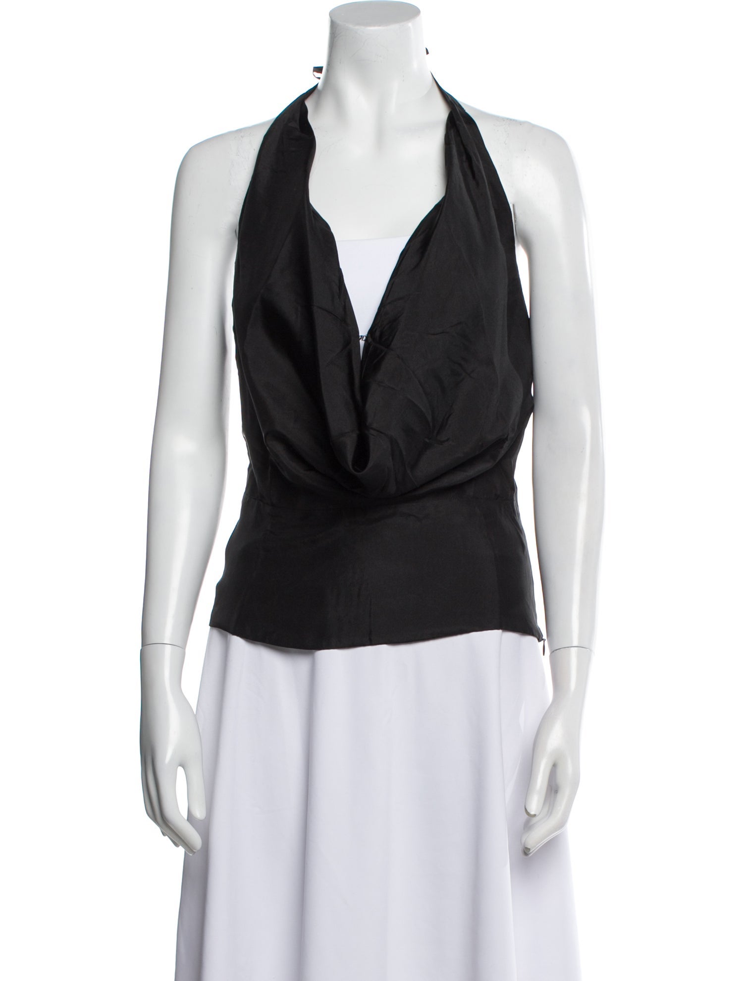 Reformation x Laura Harrier Silk Halterneck Top