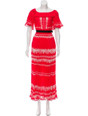 Self-Portrait Floral Off-The-Shoulder Dress