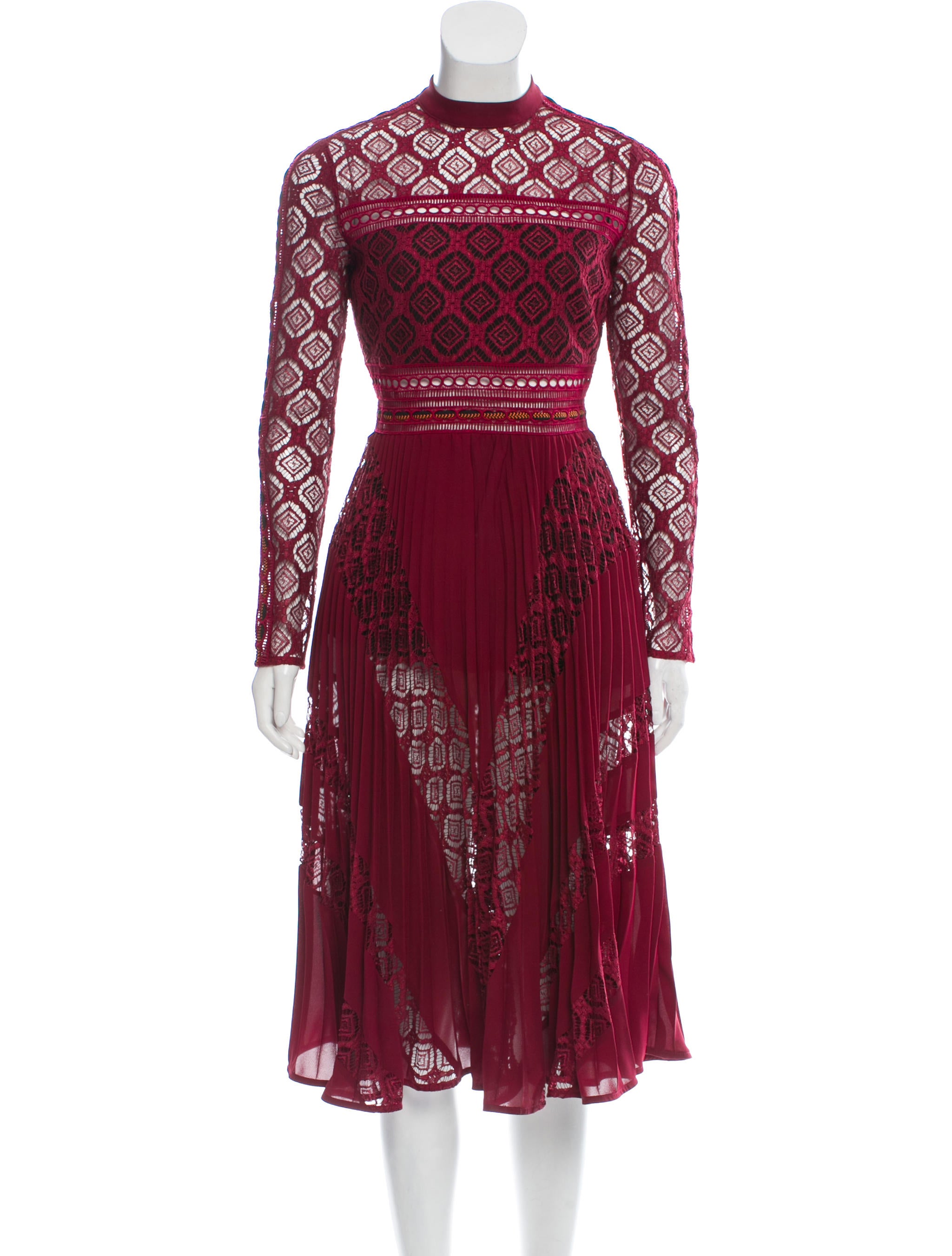 sheer mock neck dress