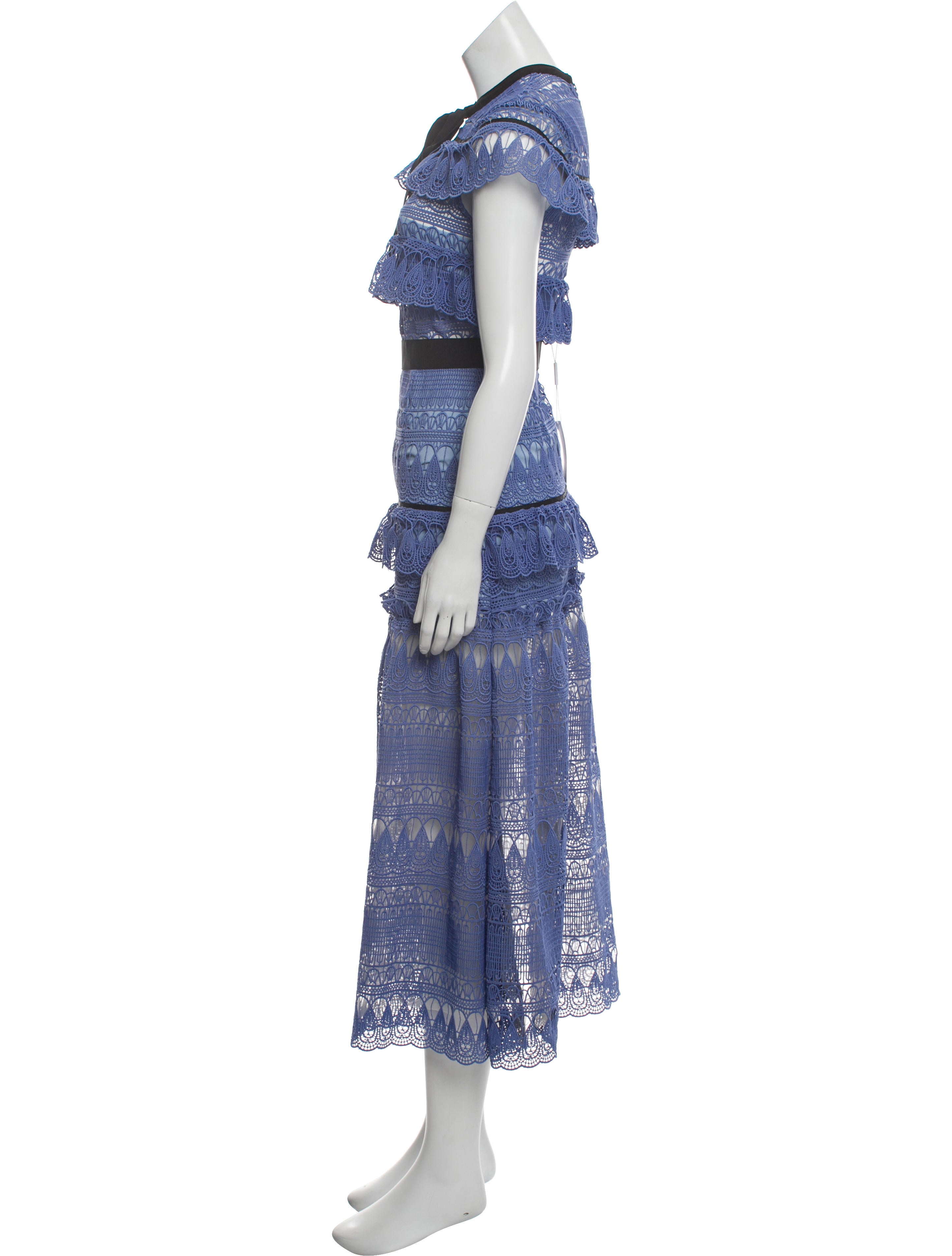 Self-Portrait Daphne Lace Dress - Blue Dresses, Clothing - WSELF32020 | The  RealReal