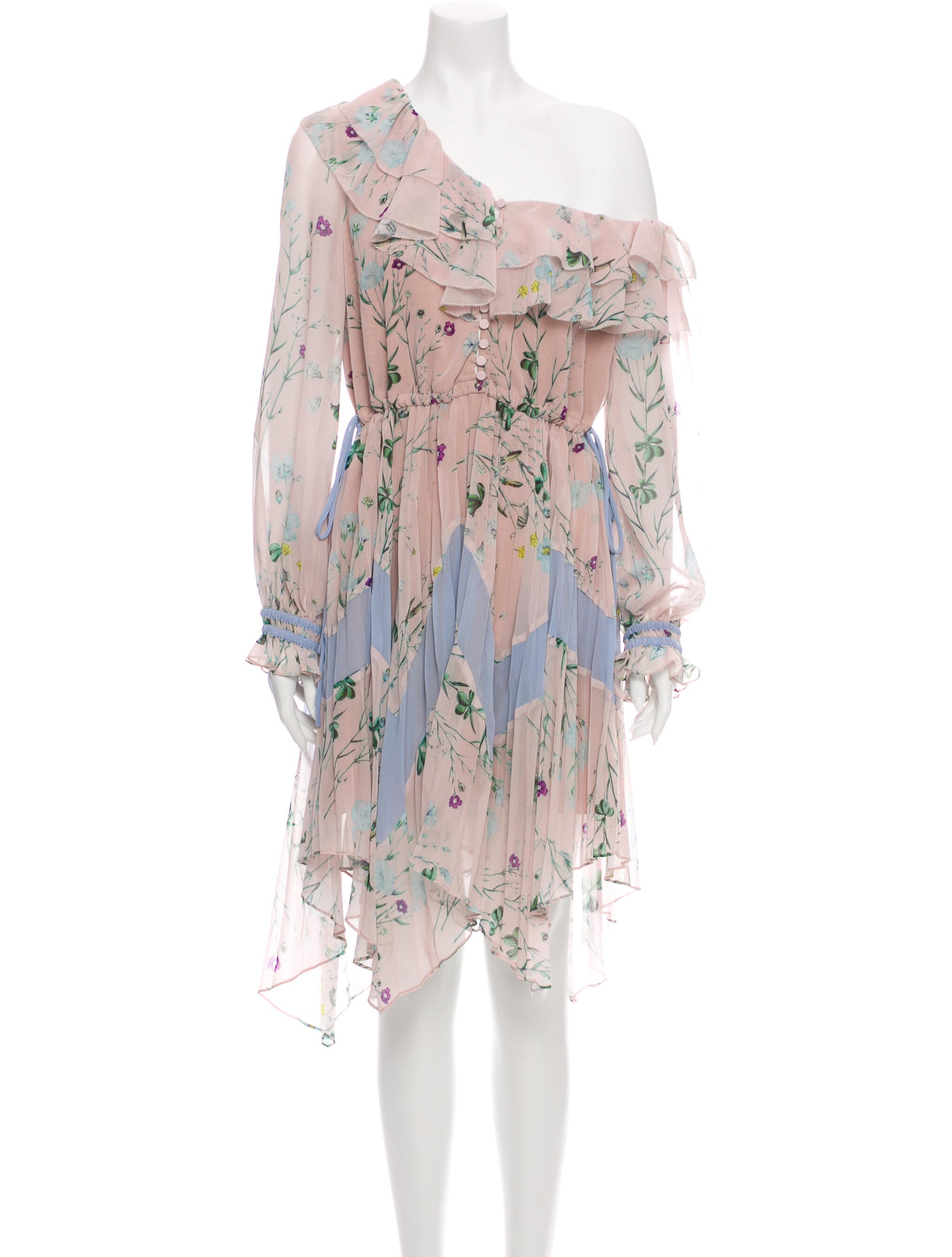 Self-Portrait Floral Print Midi Length Dress - Clothing - WSELF35594 | The RealReal