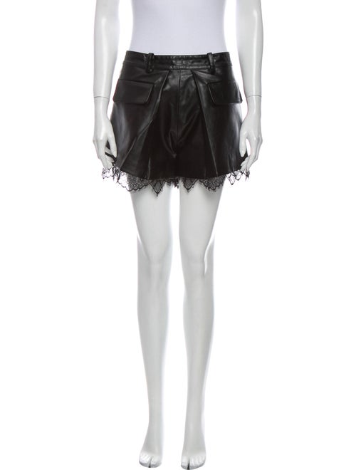 Self-Portrait Mini Shorts Black